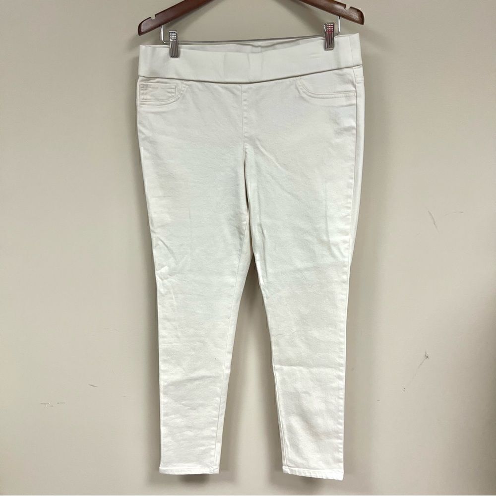 Chaps denim stretch cream colored jeans